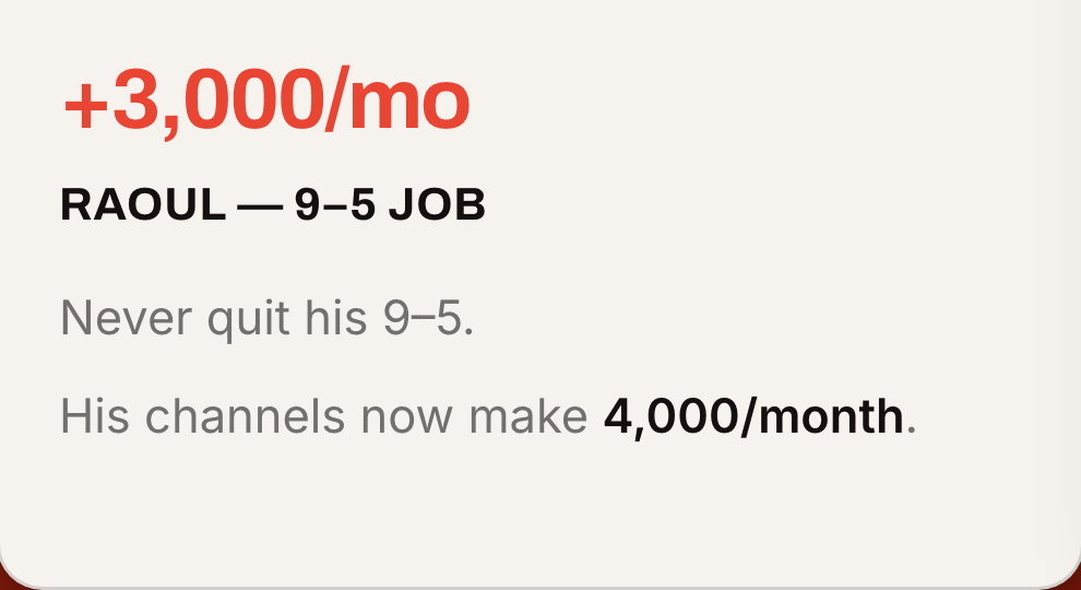 Raoul — 9–5 job