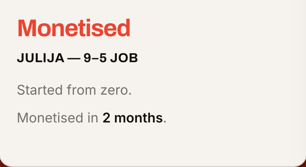 Julija — 9–5 job